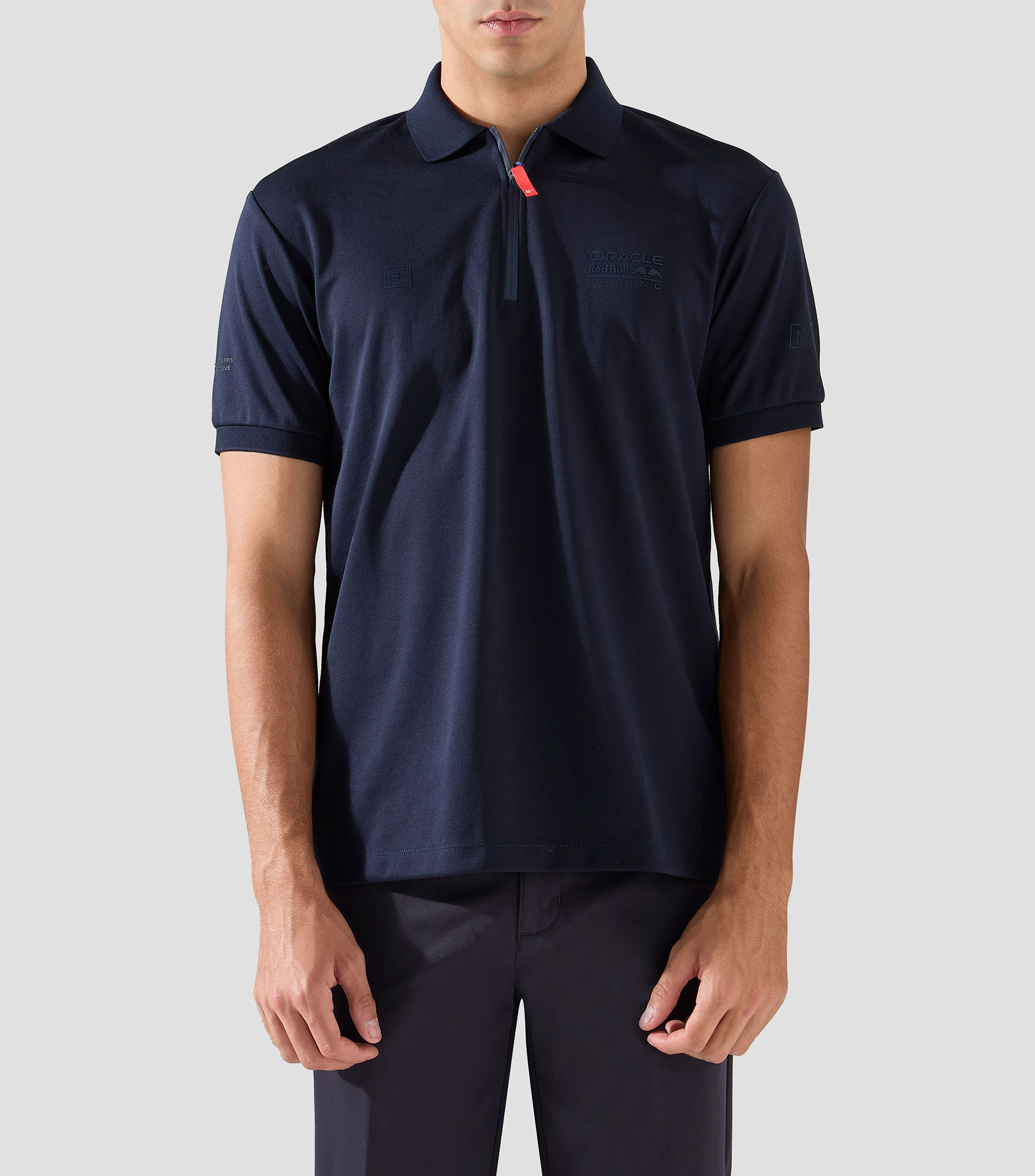 Playera tipo polo con manga corta estampada Hombre